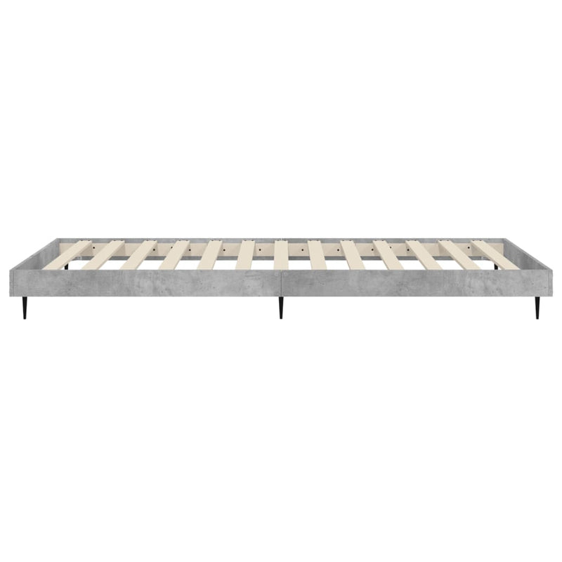 Bed Frame Concrete Grey 100x200 cm Engineered Wood