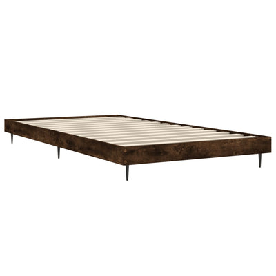 Bed Frame Smoked Oak 100x200 cm Engineered Wood