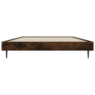 Bed Frame Smoked Oak 100x200 cm Engineered Wood