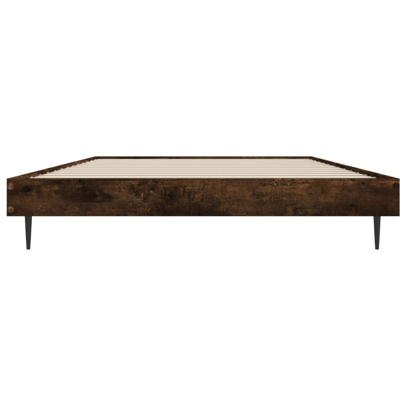 Bed Frame Smoked Oak 100x200 cm Engineered Wood