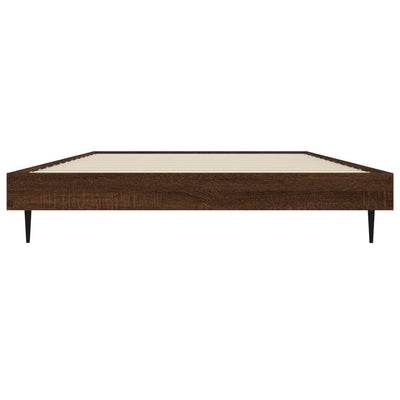 Bed Frame Brown Oak 100x200 cm Engineered Wood