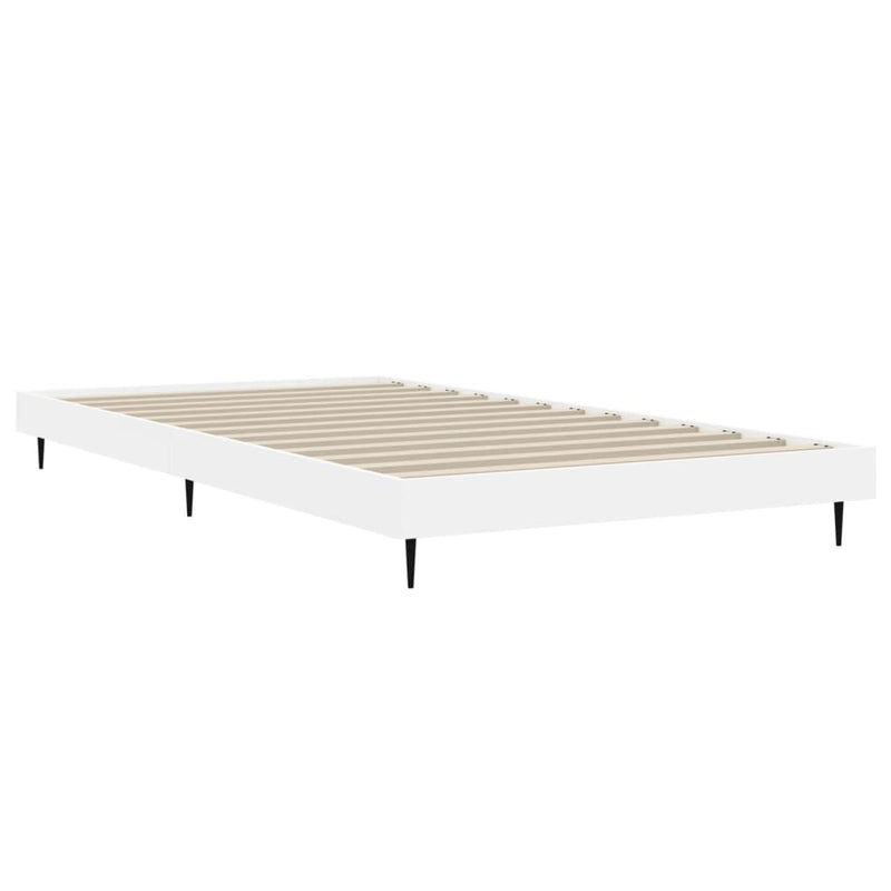 Bed Frame White 90x200 cm Engineered Wood