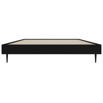 Bed Frame Black 90x200 cm Engineered Wood