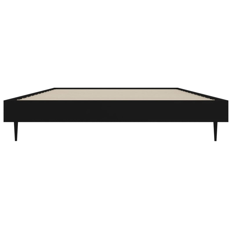 Bed Frame Black 90x200 cm Engineered Wood