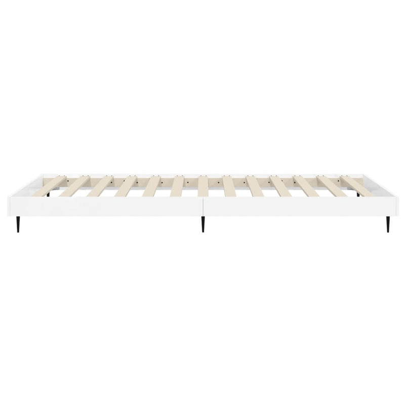 Bed Frame High Gloss White 90x200 cm Engineered Wood