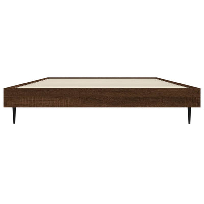 Bed Frame Brown Oak 90x200 cm Engineered Wood