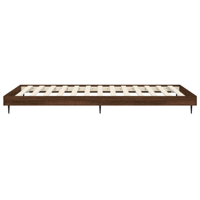 Bed Frame Brown Oak 90x200 cm Engineered Wood