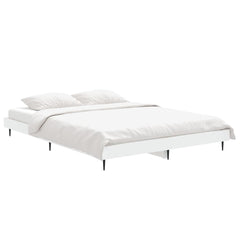 Bed Frame without Mattress 140x190 cm White