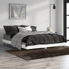 Bed Frame without Mattress 140x190 cm White