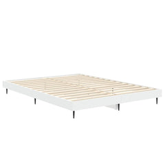 Bed Frame without Mattress 140x190 cm White