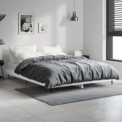 Bed Frame without Mattress 140x190 cm White