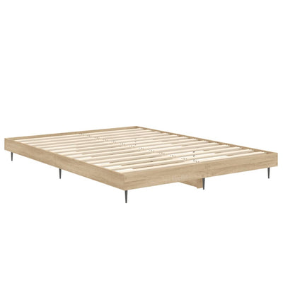 Bed Frame Sonoma Oak 140x190 cm Engineered Wood