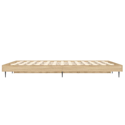 Bed Frame Sonoma Oak 140x190 cm Engineered Wood