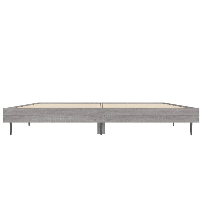 Bed Frame Grey Sonoma 120x190 cm Small Double Engineered Wood