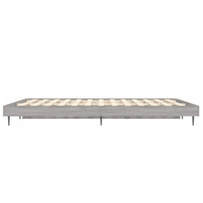 Bed Frame Grey Sonoma 120x190 cm Small Double Engineered Wood