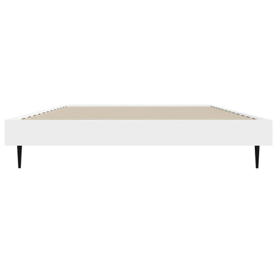 Bed Frame White 90x190 cm Single Engineered Wood