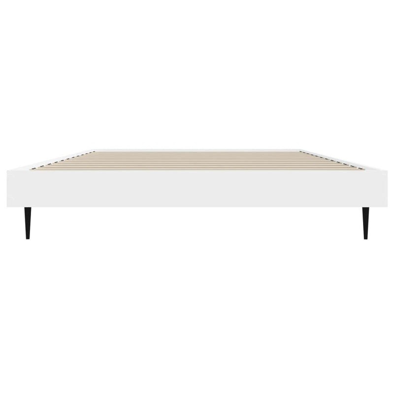 Bed Frame White 90x190 cm Single Engineered Wood