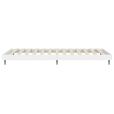 Bed Frame White 90x190 cm Single Engineered Wood