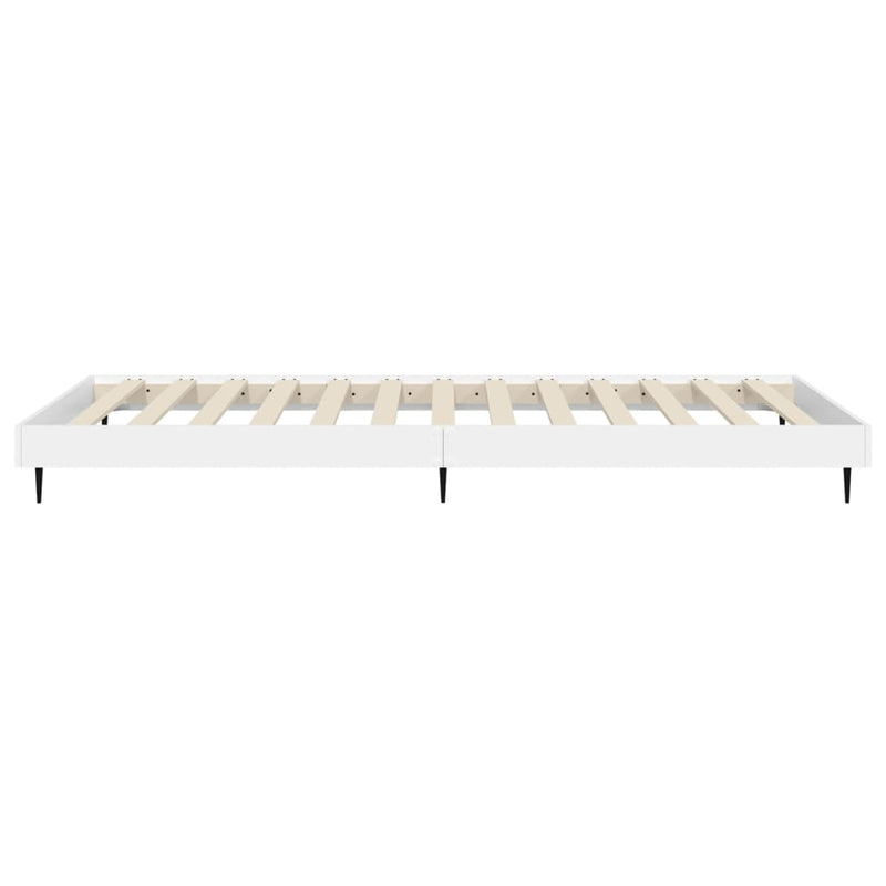 Bed Frame White 90x190 cm Single Engineered Wood