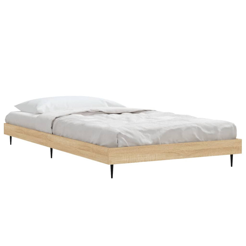 Bed Frame Sonoma Oak 90x190 cm Single Engineered Wood