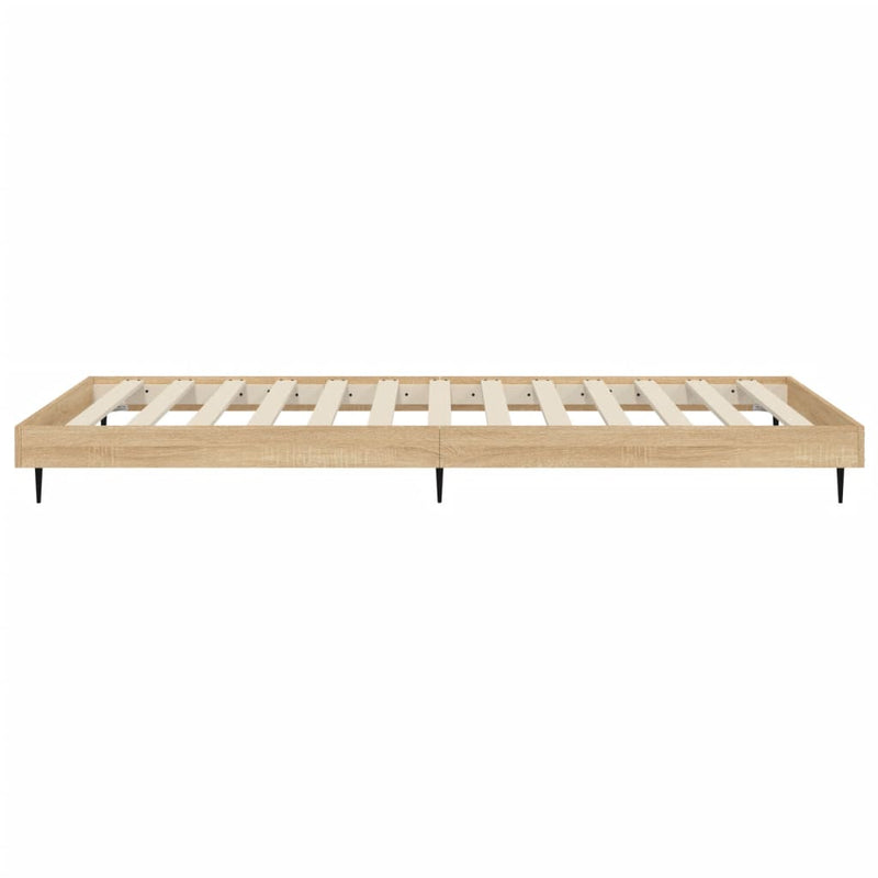 Bed Frame Sonoma Oak 90x190 cm Single Engineered Wood