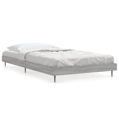 vidaXL Bed Frame without Mattress Grey Sonoma 90x190 cm Single Engineered Wood 2