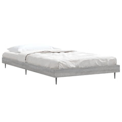 vidaXL Bed Frame without Mattress Grey Sonoma 90x190 cm Single Engineered Wood 3