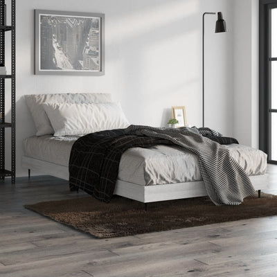 Bed Frame Grey Sonoma 90x190 cm Single Engineered Wood