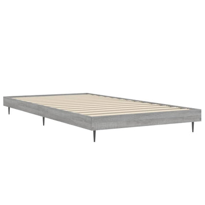 Bed Frame Grey Sonoma 90x190 cm Single Engineered Wood