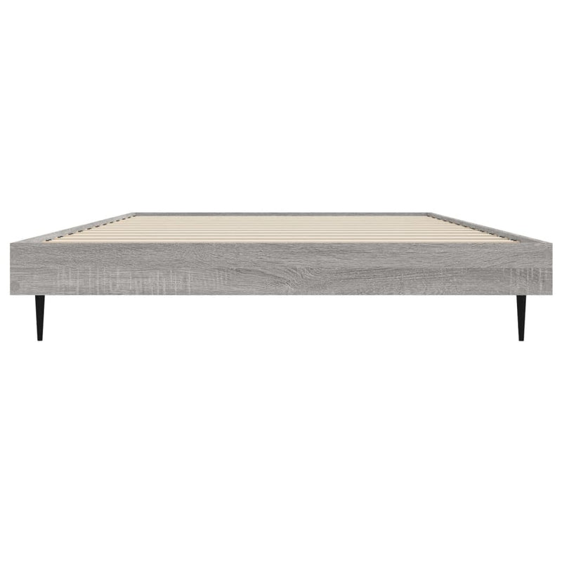 Bed Frame Grey Sonoma 90x190 cm Single Engineered Wood