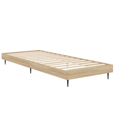 Bed Frame Sonoma Oak 75x190 cm Small Single Engineered Wood