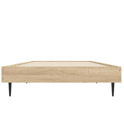 Bed Frame Sonoma Oak 75x190 cm Small Single Engineered Wood