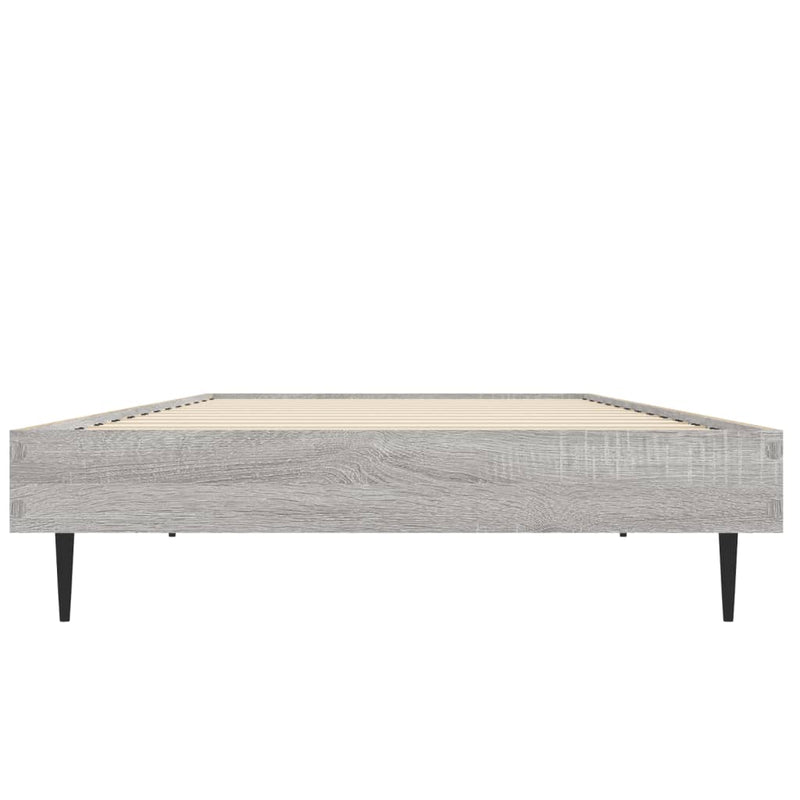 Bed Frame Grey Sonoma 75x190 cm Small Single Engineered Wood