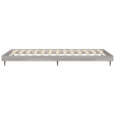 Bed Frame Grey Sonoma 75x190 cm Small Single Engineered Wood