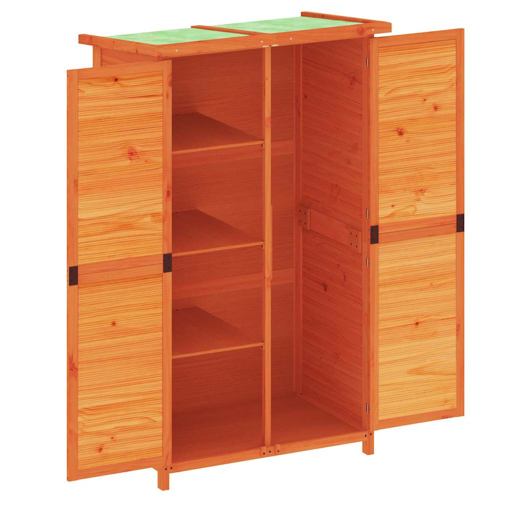 Garden Tool Shed 83x57x140 cm Solid Wood Pine Brown