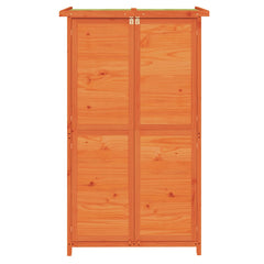 Garden Tool Shed 83x57x140 cm Solid Wood Pine Brown