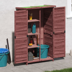 Garden Tool Shed 83x57x140 cm Solid Wood Pine Mocha