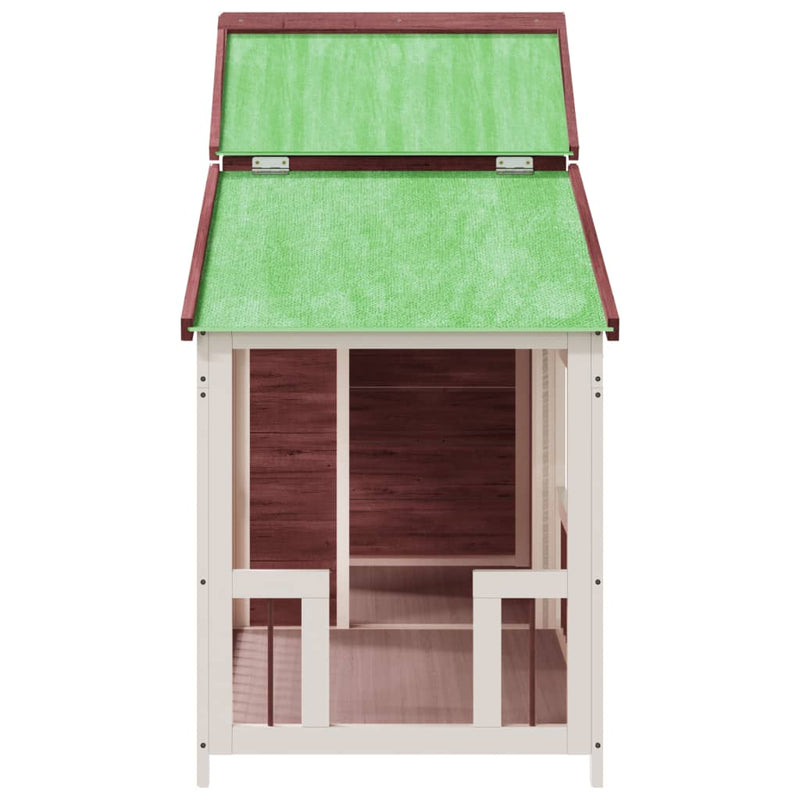 Dog Kennel Mocha 143x60.5x109 cm Solid Wood Pine