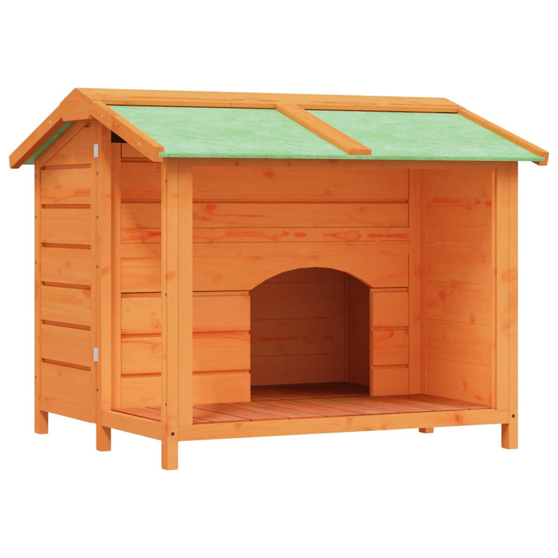 Dog Kennel Brown 96x87x80.5 cm Solid Wood Pine