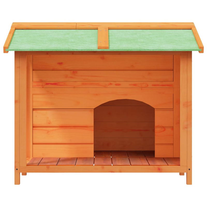 Dog Kennel Brown 96x87x80.5 cm Solid Wood Pine