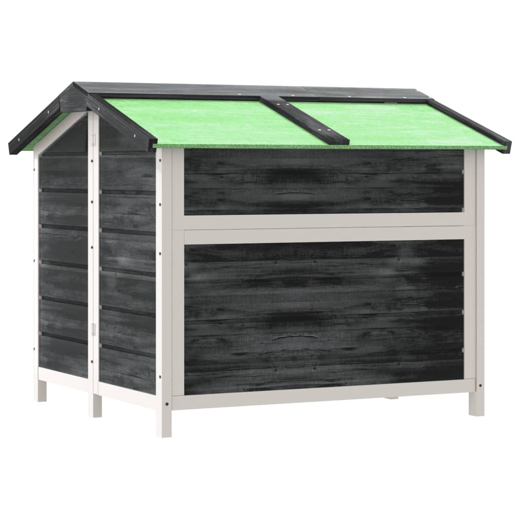 Dog Kennel 96x87x80,5 cm Solid Wood Pine Grey