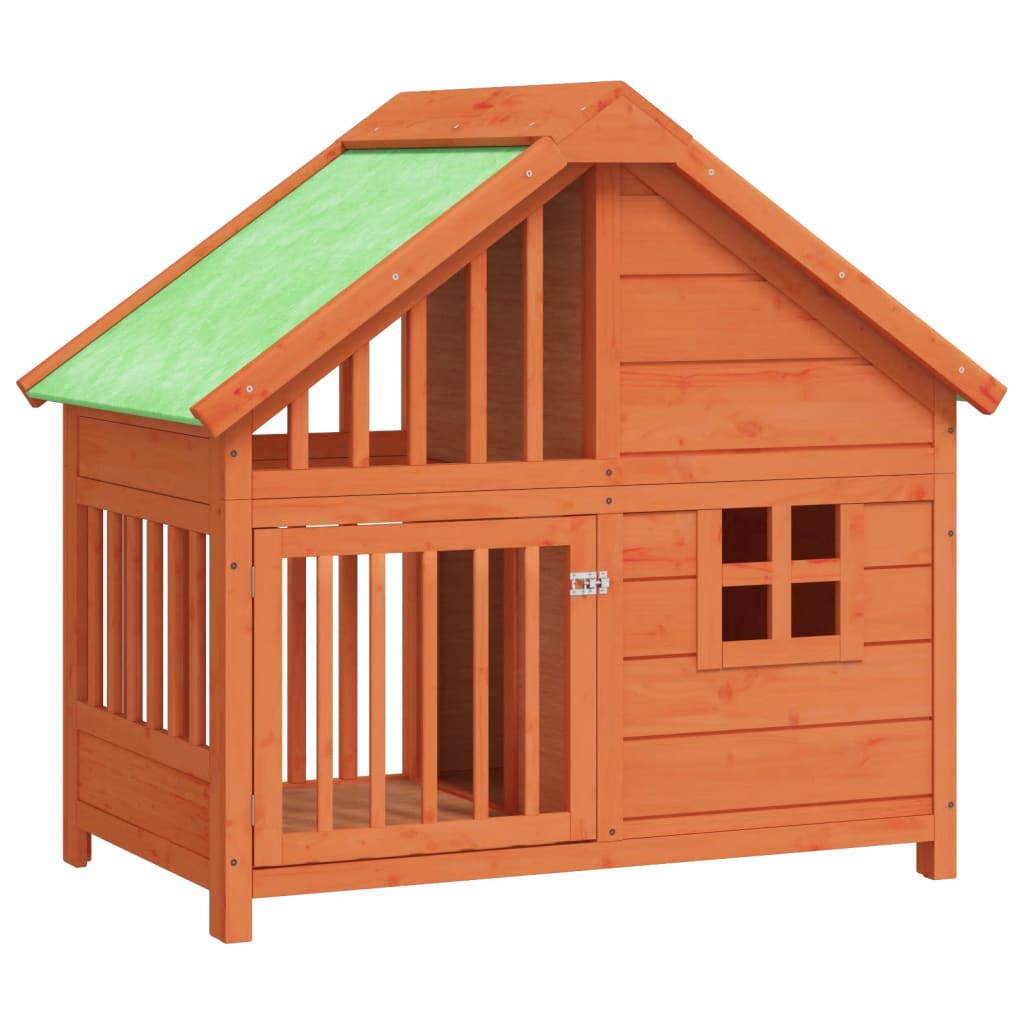 Dog Kennel 96x60,5x87 cm Solid Wood Pine Brown