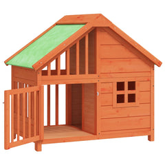 Dog Kennel 96x60,5x87 cm Solid Wood Pine Brown