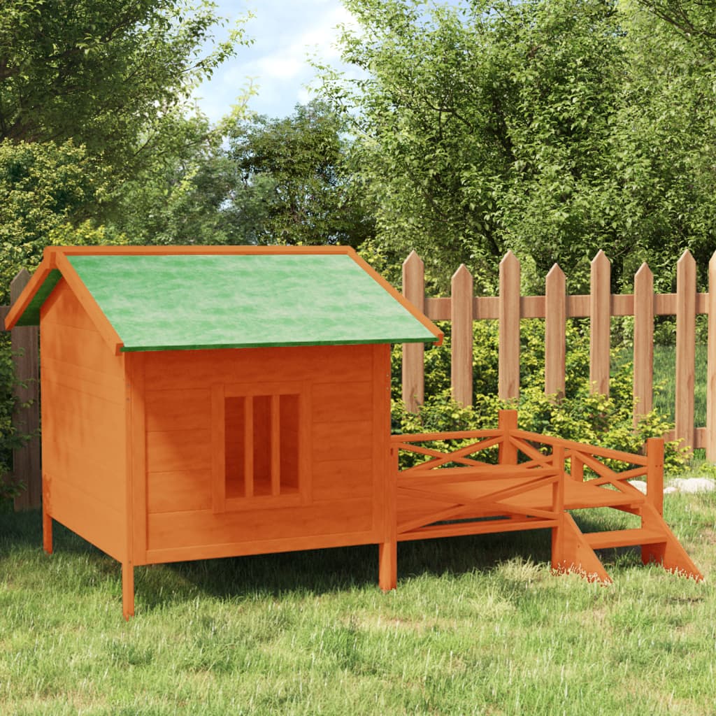 Dog Kennel 159x120x88,5 cm Solid Wood Pine Brown