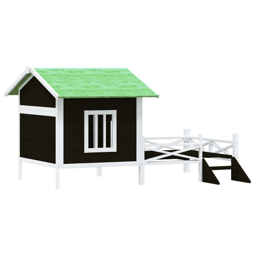 Dog Kennel 159x120x88,5 cm Solid Wood Pine Grey