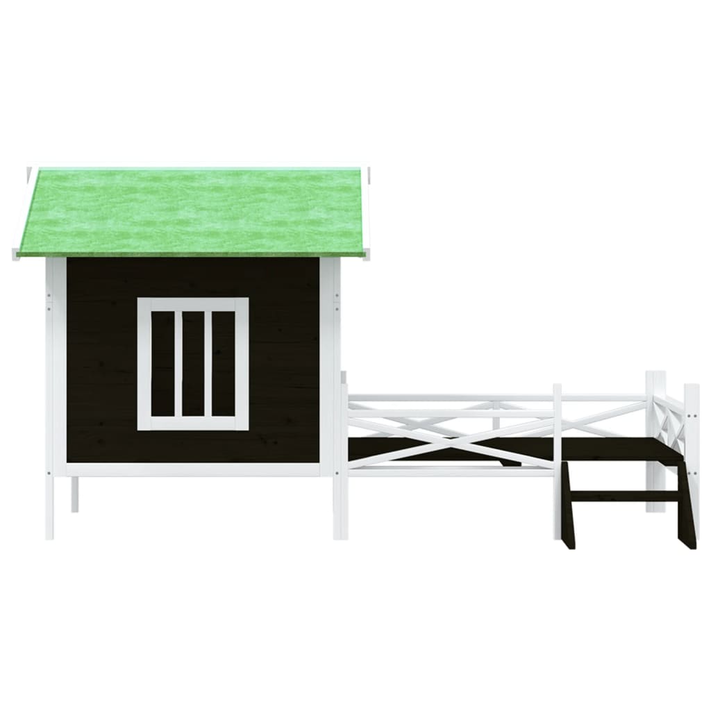 Dog Kennel 159x120x88,5 cm Solid Wood Pine Grey