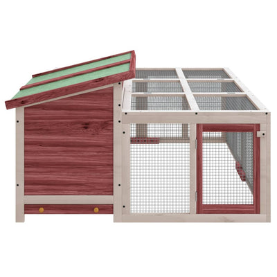 Rabbit Hutch Mocha 144x123x67.5 cm Solid Wood Pine