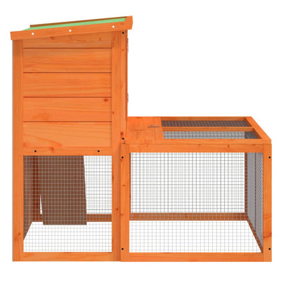 Rabbit Hutch Brown 102x90x84.5 cm Solid Wood Pine