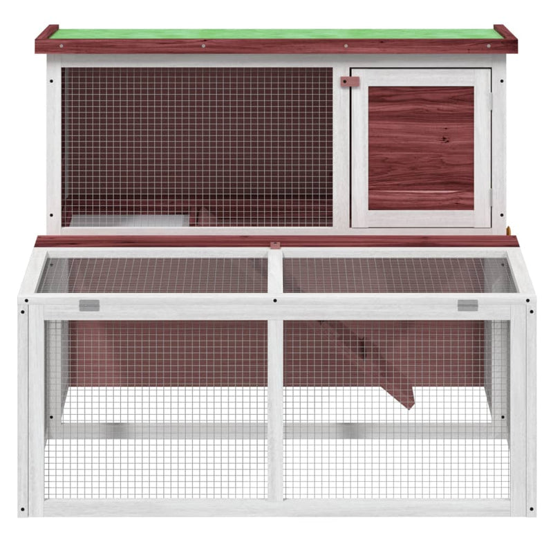 Rabbit Hutch Mocha 102x90x84.5 cm Solid Wood Pine