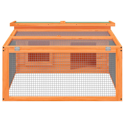 Rabbit Hutch Brown 117.5x97x47.5 cm Solid Wood Pine